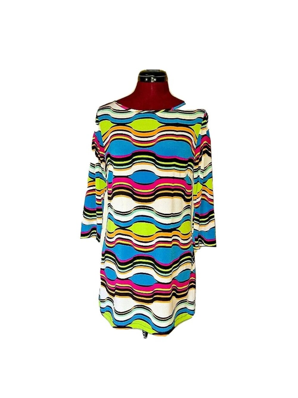 Laundry by Design Shift Dress Women Size 4 Multicolor Sleeveless Career Casual